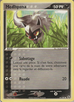 Carte Pokémon Medhyena #64 — Rubis & Saphir