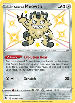 Carte Pokémon Miaouss de Galar #SV086 — Destinées Radieuses