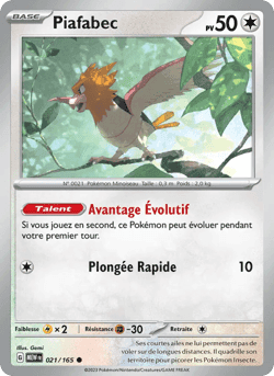 Carte Pokémon Piafabec #021 — Pokémon 151