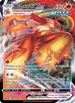 Carte Pokémon Braségali VMAX #21 — Règne de Glace