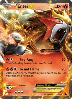 Carte Pokémon Entei-EX #13 — Explorateurs Obscurs