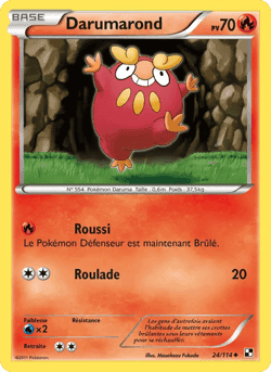 Carte Pokémon Darumarond #24 — Noir & Blanc