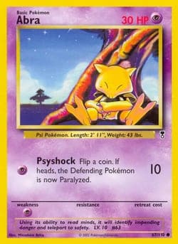 Carte Pokémon Abra #67 — Legendary Collection