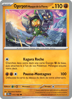Carte Pokémon Ogerpon Masque de la Pierre #111 — Rivalités Destinées