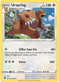 Carte Pokémon Ursaring #123 — Astres Radieux