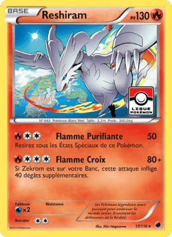 Carte Pokémon Reshiram #17 — Glaciation Plasma