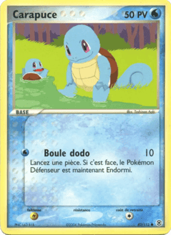 Carte Pokémon Carapuce #82 — Rouge Feu & Vert Feuille