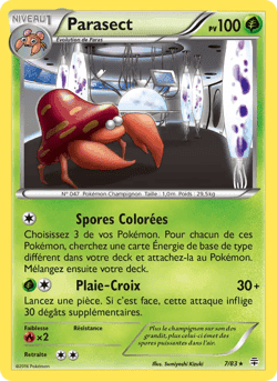 Carte Pokémon Parasect #7 — Générations