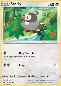 Carte Pokémon Étourmi #81 — Invasion Carmin