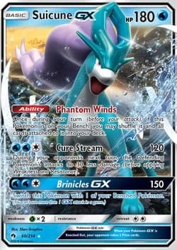 Carte Pokémon Suicune GX #60 — Tonnerre Perdu