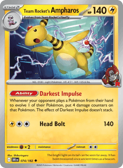 Carte Pokémon Pharamp de la Team Rocket #074 — Rivalités Destinées