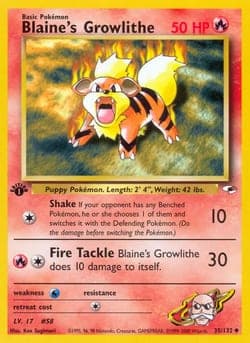 Carte Pokémon Blaine's Caninos #35 — Gym Heroes