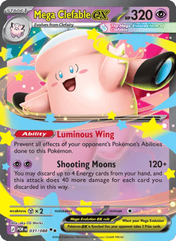 Carte Pokémon Méga-Mélodelfe-ex #031 — Équilibre Parfait