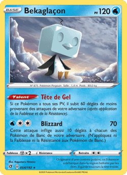 Carte Pokémon Bekaglaçon #54 — Clash des Rebelles