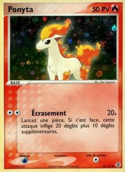 Carte Pokémon Ponyta #76 — Rouge Feu & Vert Feuille