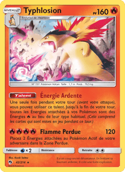 Carte Pokémon Typhlosion #42 — Tonnerre Perdu